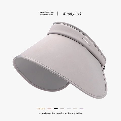 Women Sun Visor Hat Large Brim UV Protection UPF 50 Plus Breathable Foldable Empty Top Outdoor Cycling Nylon Spandex