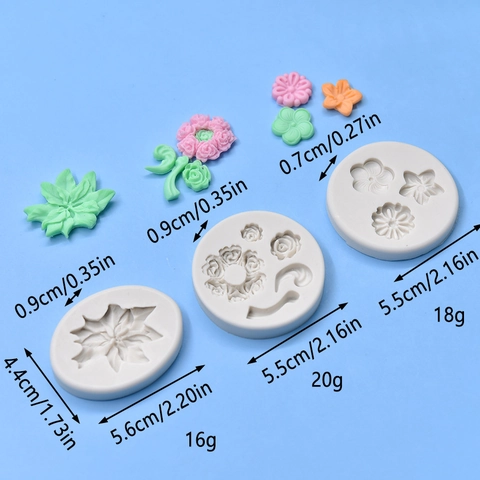 Flower Leaf Shape Silicone Mold For Fondant Cake Decoration DIY Handmade Soap Resin Clay Craft Baking Accessories
