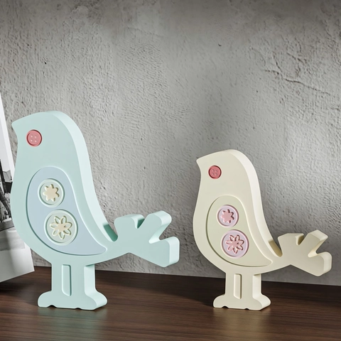 Molde De Silicona DIY Pájaro Urraca Forma Relieve Flor Botón Patrón Resina Epoxi Yeso Artesanía Pastel Herramienta De Hornear