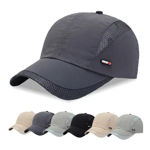 Casquette De Baseball Hommes Femmes Séchage Rapide Mesh Respirant Chapeau De Soleil Réglable Sports De Plein Air