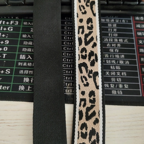 Adjustable Leopard Print Wide Bag Strap Replacement Polyester Cotton Shoulder Strap For Handbags Crossbody Bags