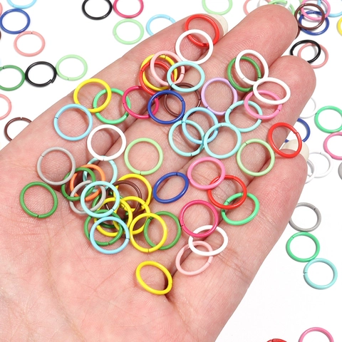 Colorful Open Jump Rings Lacquer Painted Iron Macaron Colors For DIY Jewelry Making Crafts Connecting Loops Findings