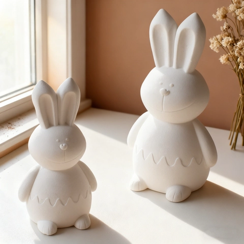Hasen Silikonform 3D Sitzender Hase Form Für DIY Kerzen Seife Gips Harz Handwerk Kuchen Schokolade Backen Dekorieren