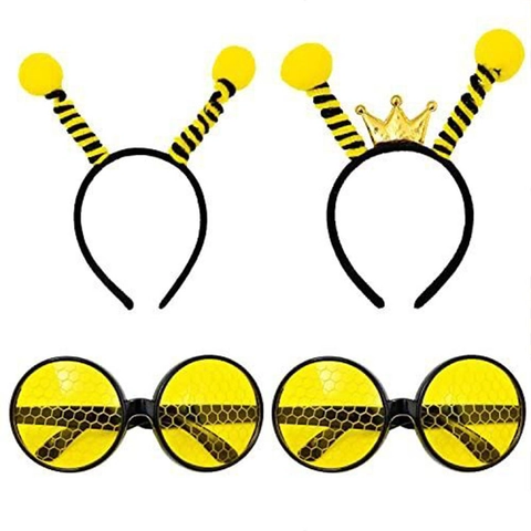 Accessori Costume Ape Coccinella Cerchietto Antenna Occhiali Nido Ape Calze Righe Maniche Gonna Tutu Festa Cosplay Outfit