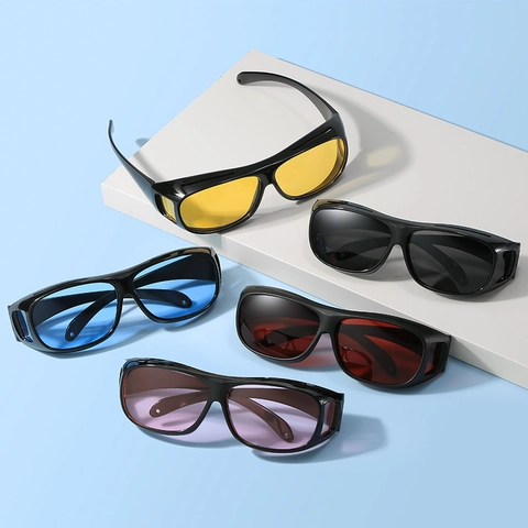 Occhiali Da Sole Sportivi Sopra Occhiali Da Vista Protezione UV Ciclismo Guida Montatura In Plastica Per Uomo Donna