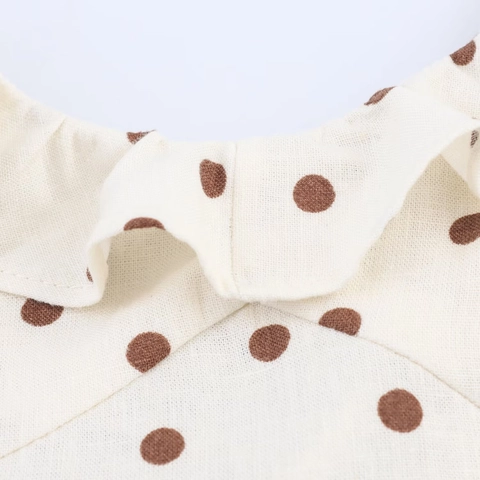 Robe Midi À Pois Rétro Français Pour Femmes Avec Volants Fente Haute Lin Été Élégante Sans Manches Robe Longue Ligne A