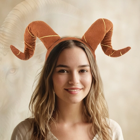 Halloween Horn Stirnband Plüsch Gefüllt Faltbar Ochsen Schaf Teufel Hörner Cosplay Party Haarschmuck Kostüm Requisiten