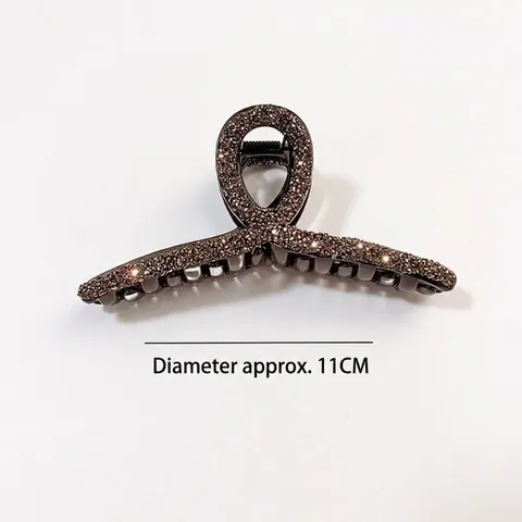 Grote Haarklem Strass Glitter Legering Sterke Grip Elegante Haarklem Voor Dik Haar Dames Opsteekkapsel