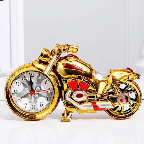 Creative Novelty Desktop Alarm Clock Plastic Quartz Movement Retro Vintage Shape Battery Operated Home Office Decor