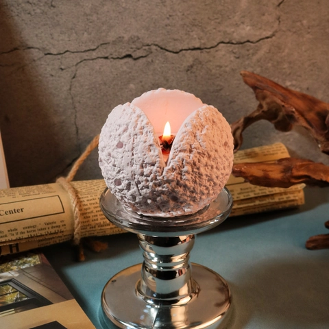 Stampo In Silicone Per Candele Sfera Cratere Meteorite DIY Aromaterapia Gesso Sapone Artigianato Strumento Flessibile Durevole