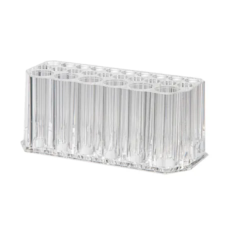 Clear Acrylic Makeup Brush Holder Pen Organizer Vertical Stand Desktop Display Rack For Eyebrow Pencils Eyeliner Brushes