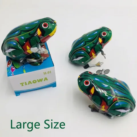 Wind-up Jumping Animal And Vehicle Toys Tinplate Plastic Mechanical Retro Nostalgic For Kids