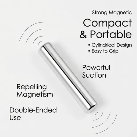 Strong Magnetic Cat Eye Nail Art Tool Double Head Magnet Wand Cylinder For Gel Polish Manicure Accessories DIY