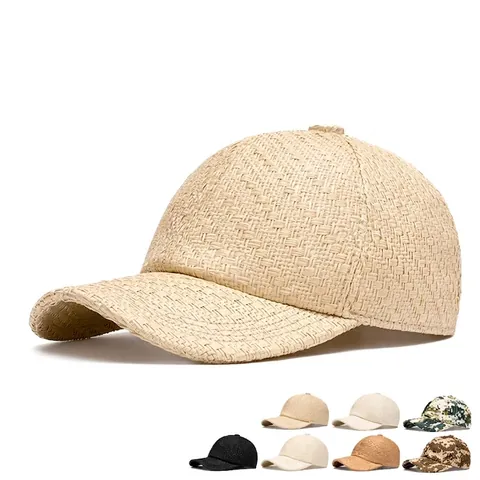Berretto Da Baseball In Paglia Di Carta Traspirante Cappello Estivo Uomo Donna Casual Retrò Regolabile Visiera Curva