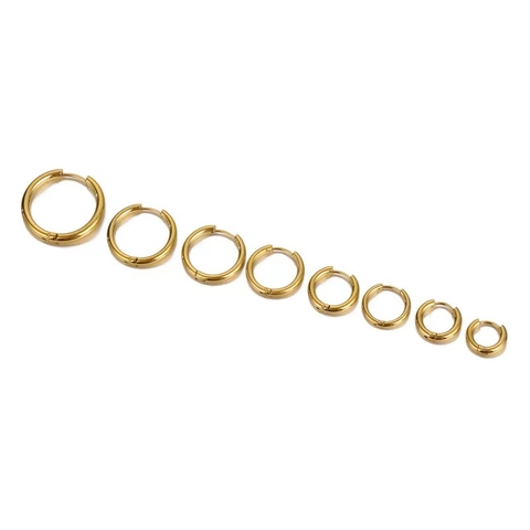 Minimalistische Kreolen Edelstahl Geometrische Runde Huggie Ohrringe Mode Trend Schmuck Für Männer Und Frauen