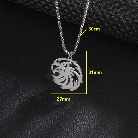 Collana Con Pendente Testa Di Aquila E Leone In Acciaio Inossidabile Gioielli Stile Punk Hip Hop Gotico Per Uomo Donna