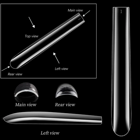 Extra Lange Coffin Valse Nagel Tips Transparant Volledige Dekking Acryl Verlenging Ballet Nagels Voor Salon DIY