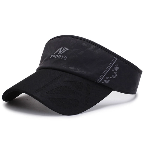 Visière De Soleil Chapeau Séchage Rapide Respirant Polyester Mesh Sport De Plein Air Course Tennis Ajustable Homme Femme Sportif