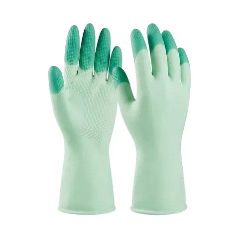 Guantes De Limpieza De Látex Impermeables Resistentes Al Aceite Antideslizantes Texturizados Manga Larga Para Cocina Lavado