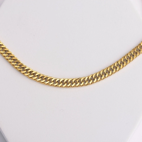 Vintage Edelstahl 18K Vergoldete Panzerkette Halskette Für Damen Punk Hip Hop Stil Retro Schmuck Geschenk