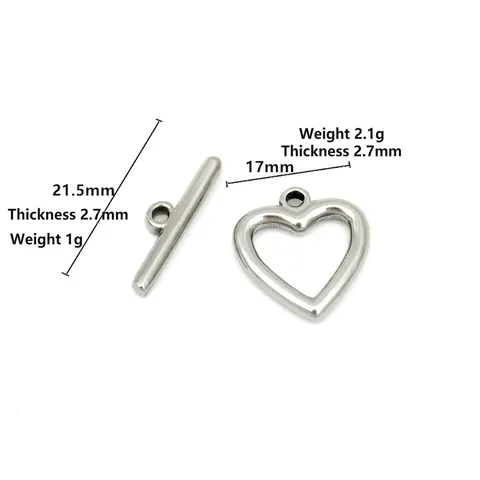 Chiusure A Levetta OT In Acciaio Inossidabile Forme Di Cuore Farfalla Fiore Per Creazione Di Gioielli DIY Bracciale Collana