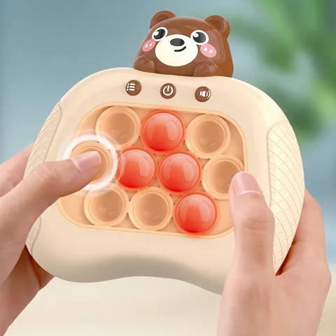Schnelle Druckspielkonsole Elektronisches Pop-Puzzle-Spielzeug ABS-Kunststoff Silikon Handgehaltenes Stressabbau-Lernspielzeug