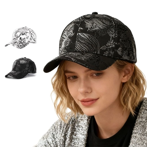 Casquette De Baseball Imprimé Floral Vintage Polyester Protection Solaire Respirante Réglable Chapeau Style Chinois Femme