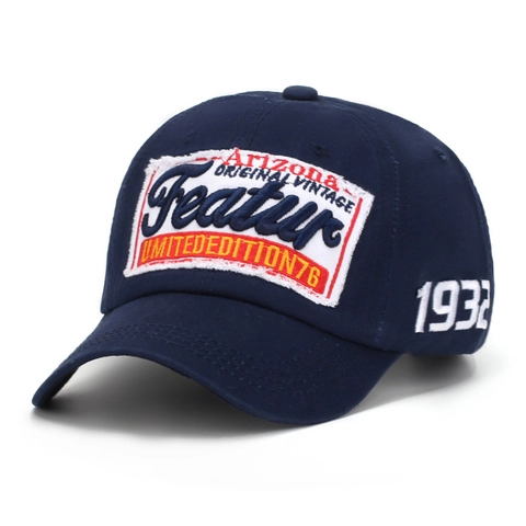 Casquette De Baseball Vintage Broderie Lettres 3D Coton Lavé Ajustable Chapeau De Soleil Streetwear