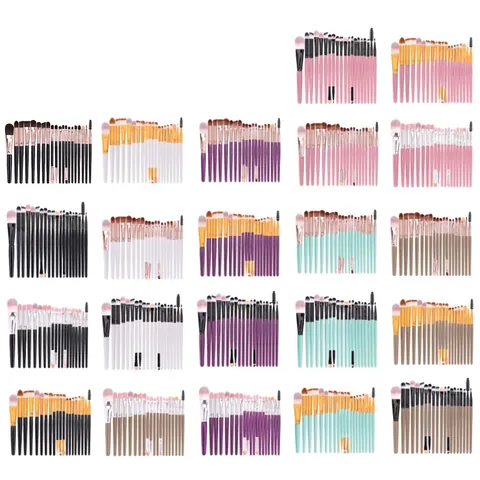 Professionele Make-up Borstels Kit Synthetische Vezel Plastic Voor Oogschaduw Foundation Concealer Beauty Tools