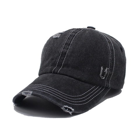 Gorra De Béisbol De Mezclilla Lavada Retro Con Bordes Deshilachados Gorra Trucker Ajustable Vintage Para Hombre Y Mujer