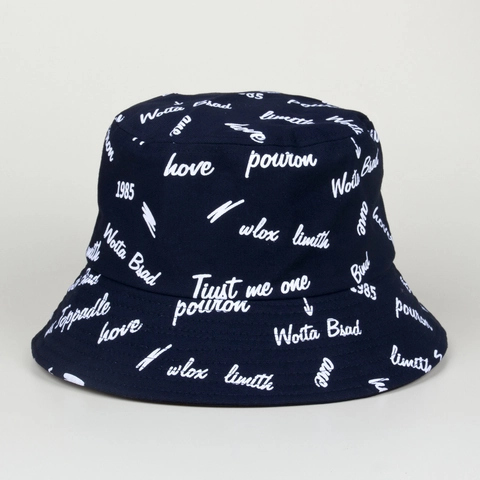 Chapeau Bob Graffiti De Rue En Coton Toile Imprimé Lettres Protection Solaire Réglable Unisexe Plage