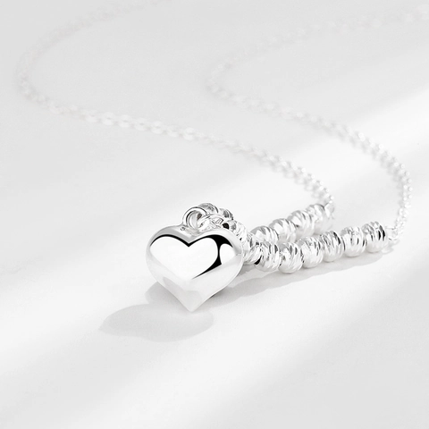 S925 Sterlingsilber Herz Anhänger Halskette Für Damen Elegante Perlenkette Choker Schmuck Geburtstag Valentinstag Geschenk