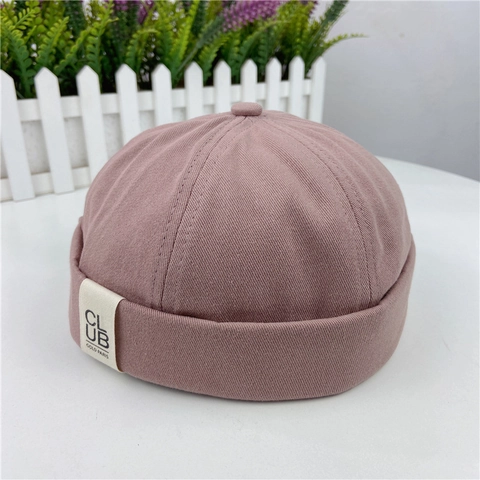 Bonnet Docker En Coton Rétro Sans Bord Casquette Landlord Réglable Streetwear Casual Skullcap Unisexe