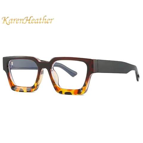 Modische Retro Quadratische Brille Anti-Blaulicht PC Material Trendige Optische Myopie Brille Für Herren Und Damen