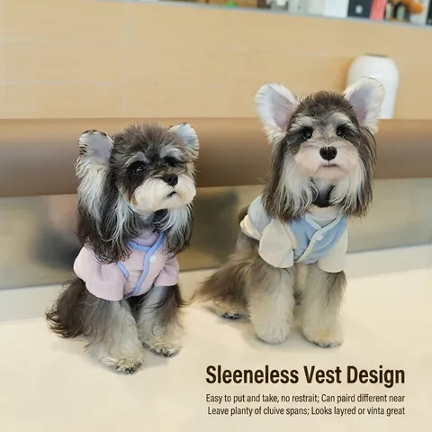 Pet Vest Fleece Warm Autumn Winter Sleeveless Snap Button Cartoon Dog Puppy Cat Clothing Cute Sweet Sweatshirt