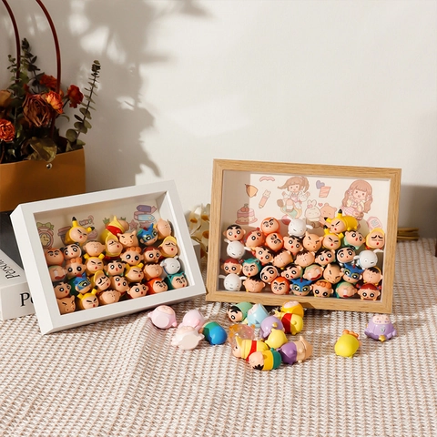 Shadow Box Display Case Hollow Wood Frame 3D Picture Frame For Dolls Collectibles Memorabilia Deep Desktop Wall Decor