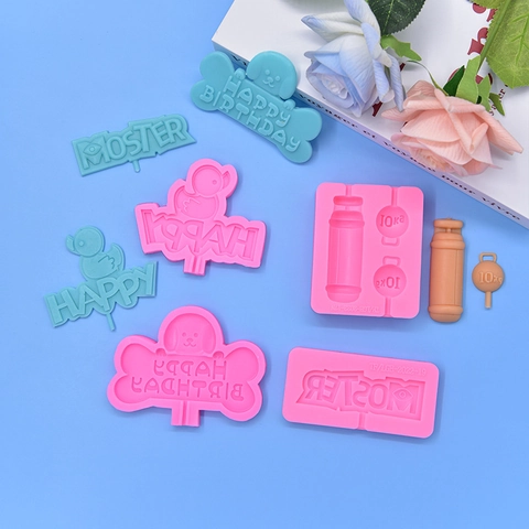 Moule En Silicone Lettres Anniversaire Et Forme Animale Pour Décoration Gâteaux Bricolage Fondant Outil De Cuisson