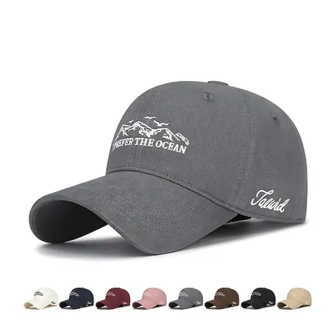 Cappello Da Baseball In Cotone Twill Ricamo I Prefer The Ocean Fibbia In Metallo Regolabile Berretto Da Sole Unisex