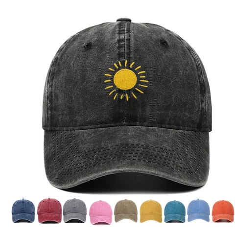 Cappello Da Baseball In Cotone Lavato Ricamo Sole Protezione Solare Vintage Distressed Outdoor Casual Cappello Regolabile Unisex