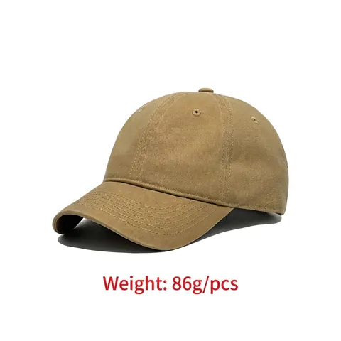 Washed Cotton Baseball Cap Atmungsaktive Sonnenschutz Outdoor Verstellbare Soft Top Klassische Peaked Hat Für Damen Herren