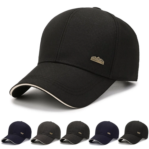Cappello Da Baseball Da Uomo In Cotone Twill Cappello Da Sole All'aperto Regolabile Stile Sportivo Distintivo In Metallo
