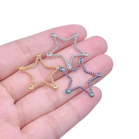 Collana Con Pendente A Stella In Acciaio Inossidabile Placcato Oro Sottovuoto Ciondoli Pentagramma Gioielli Per Donna