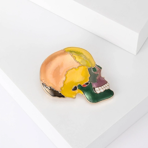 Colorato Teschio Lega Spilla Moda Pin Smalto per Zaino Cappello Vestiti Decorazione Personalizzato Gioielli di Tendenza