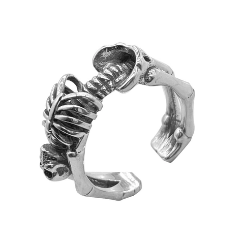 Heren Schedel Ring Vintage Gothic Hip Hop Legering Biker Sieraden Met Steentjes Halloween Feest Nieuwigheid