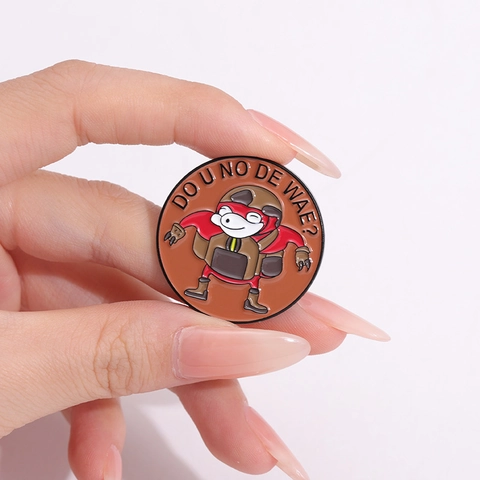 Cartoon Figur Metall Emaille Brosche Personalisiertes Design Meme Abzeichen Pin Für Kleidung Tasche Schal Dekoration Unisex Accessoire