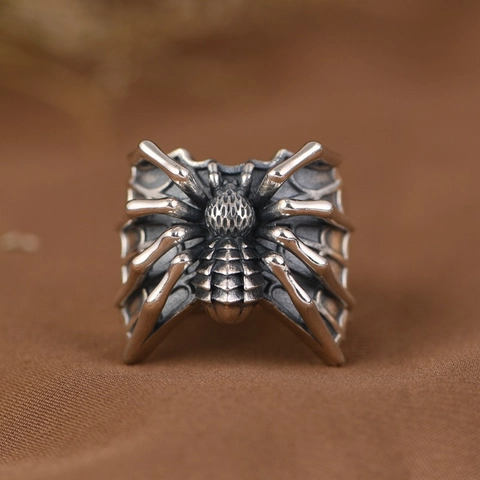 Spin Ring Legering Retro Gothic Punk Donkere Stijl Verstelbare Open Band Vintage Dier Sieraden Voor Heren Dames