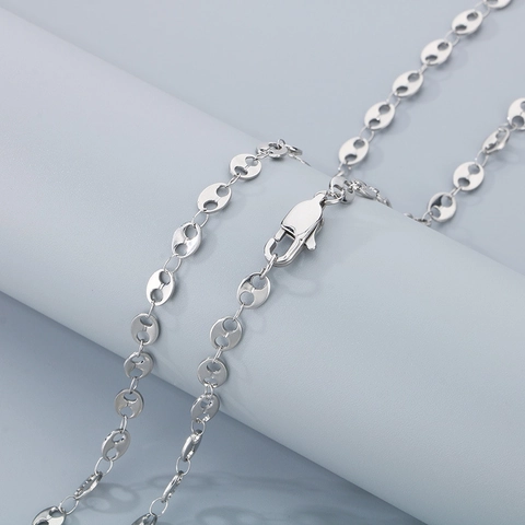 Collana Minimalista in Acciaio al Titanio a Naso di Maiale per Donna Uomo Argento Chicco di Caffè Girocollo Gioielli Regalo