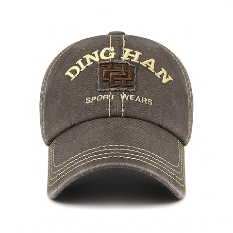 Casquette De Baseball En Coton Lavé Vintage Lettres Brodées Rétro Ajustable Chapeau De Soleil Pour Hommes Femmes