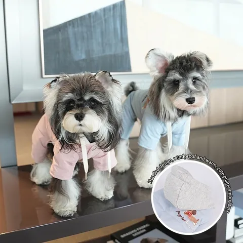 Dog Jumpsuit Hooded Four Legged Winter Coat Fleece Lined Thickened Warm Clothes With D-Ring For Small Medium Dogs