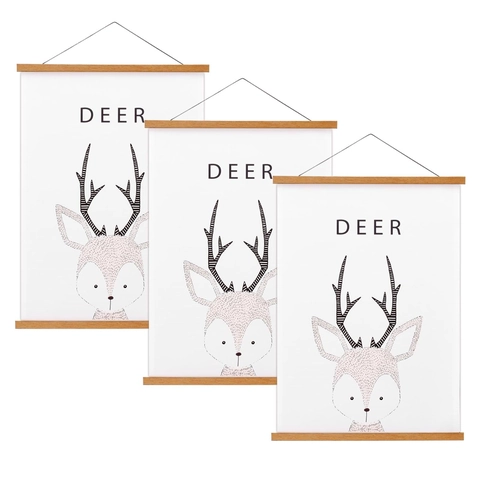 Colgador De Póster Magnético De Madera Marco Para Impresiones De Arte Lienzo Decoración De Pared Minimalista